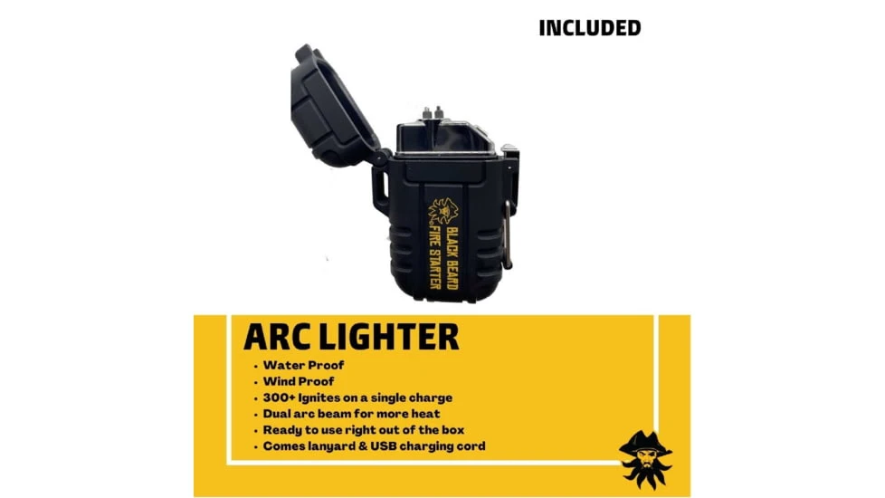 Black Beard Fire Plasma Arc Lighter - Image 3