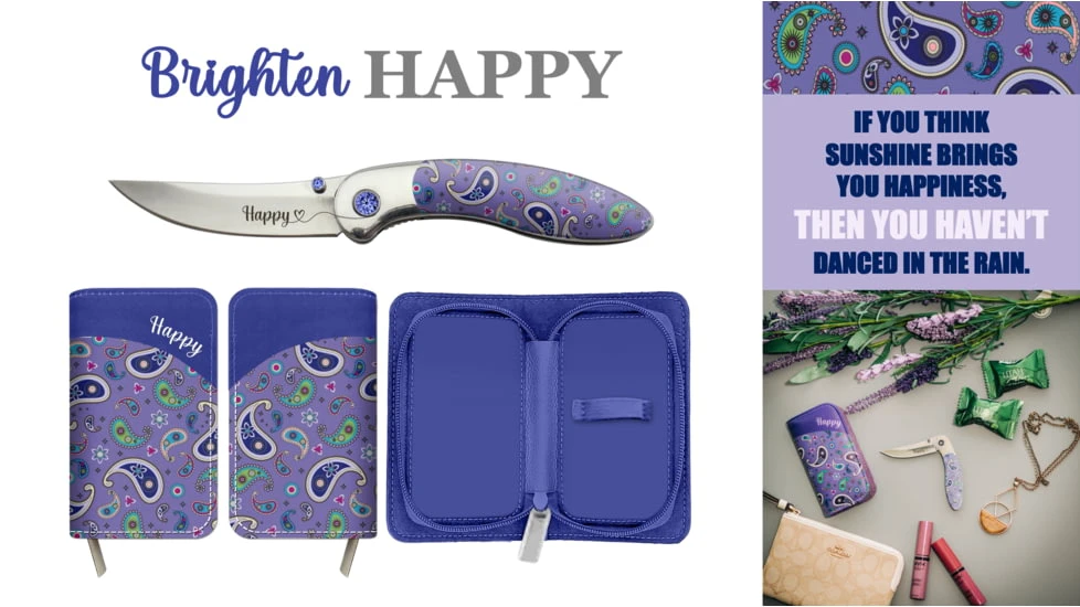 Brighten Blades Happy Folding Knife W/ Case - Image 6