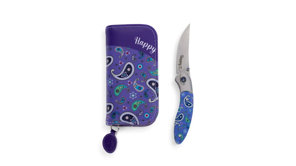 Brighten Blades Happy Folding Knife W/ Case