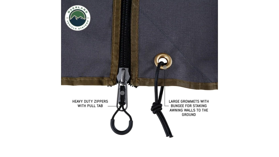 Overland Vehicle Systems Nomadic 270 LT Awning Wall 1/ 2 Driver Side - Image 6