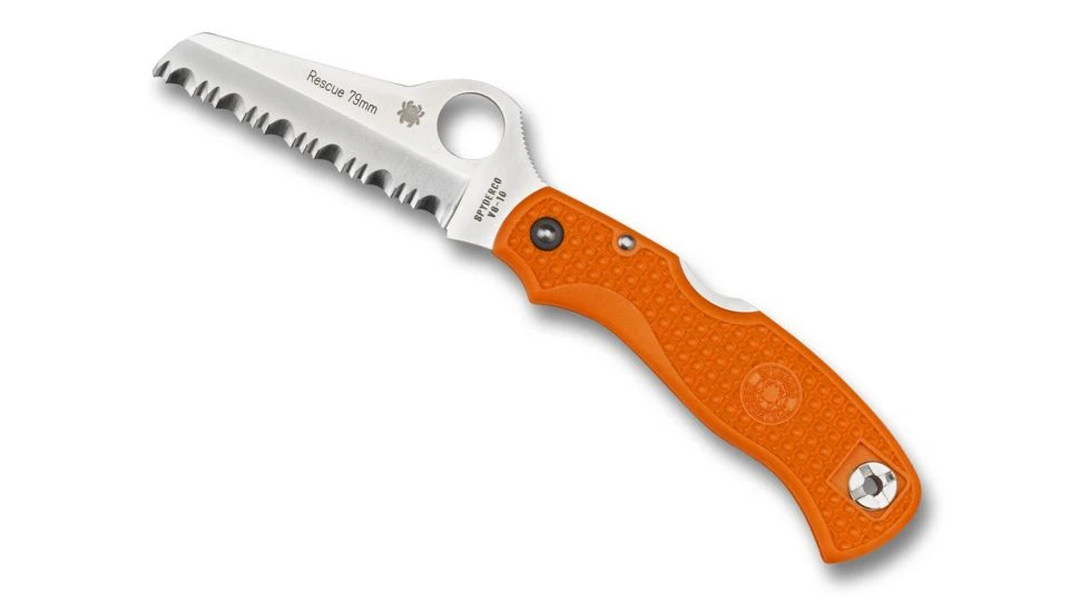 Spyderco 7.1in Folding Rescue Knife - Serrated SpyderEdge - Image 2