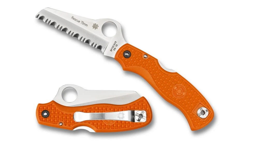Spyderco 7.1in Folding Rescue Knife - Serrated SpyderEdge - Image 4