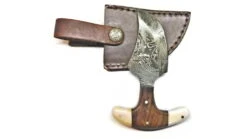 Titan Damascus Steel Fixed Blade Push Skinner Knife, 4.2in